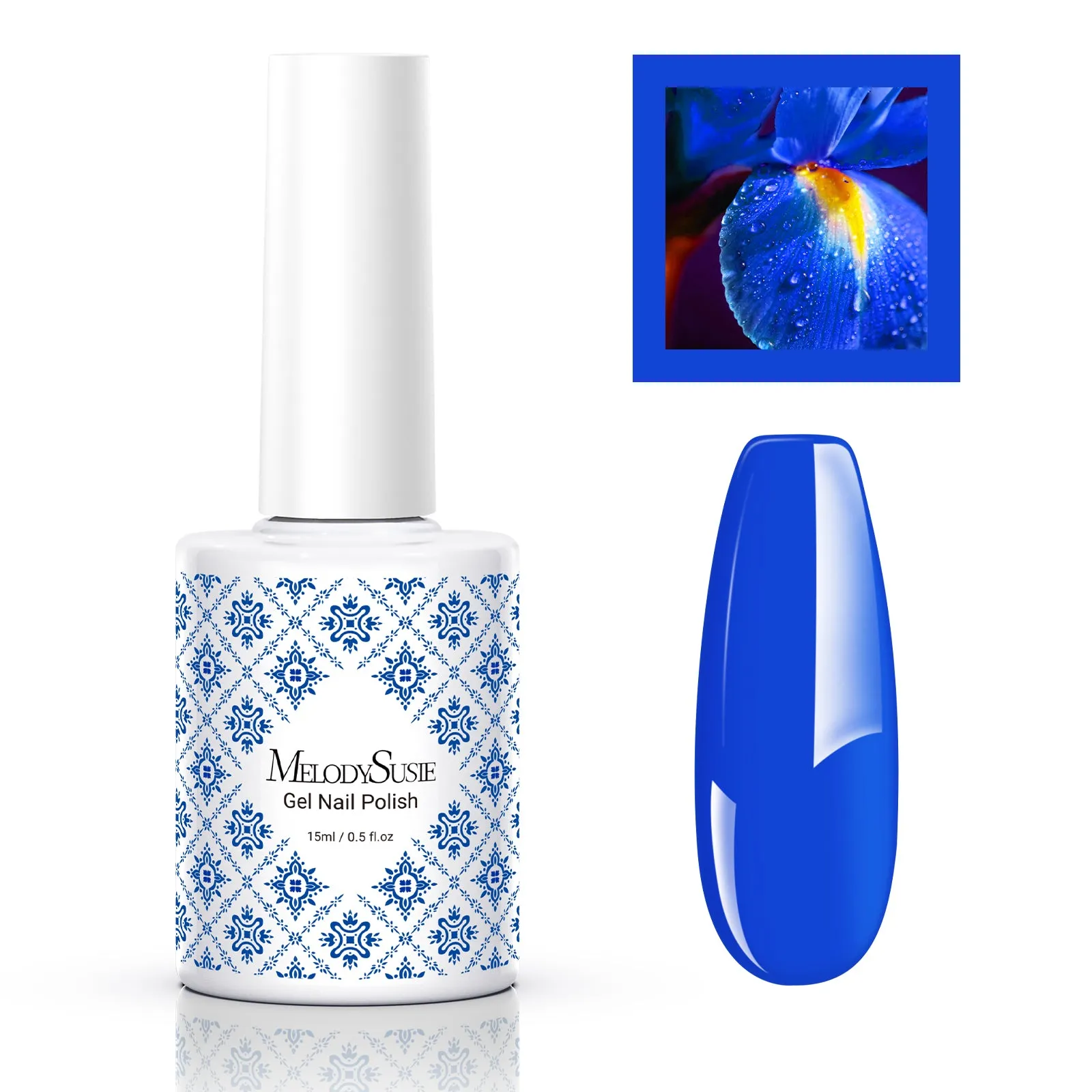 Fleurwee Gel Nail Polish Plant-based 0.5 fl oz/15ml - P40 Iris Royal Blue