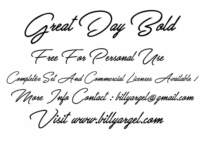 Free Great Day Bold Font