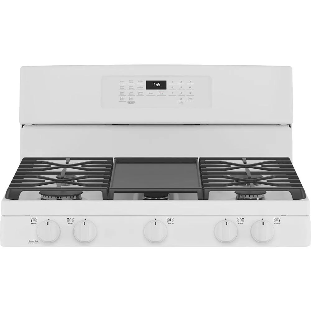 GE 30-inch Freestanding Gas Range with Convection Technology JCGB735DPWW