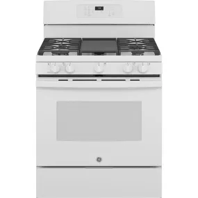 GE 30-inch Freestanding Gas Range with Convection Technology JCGB735DPWW