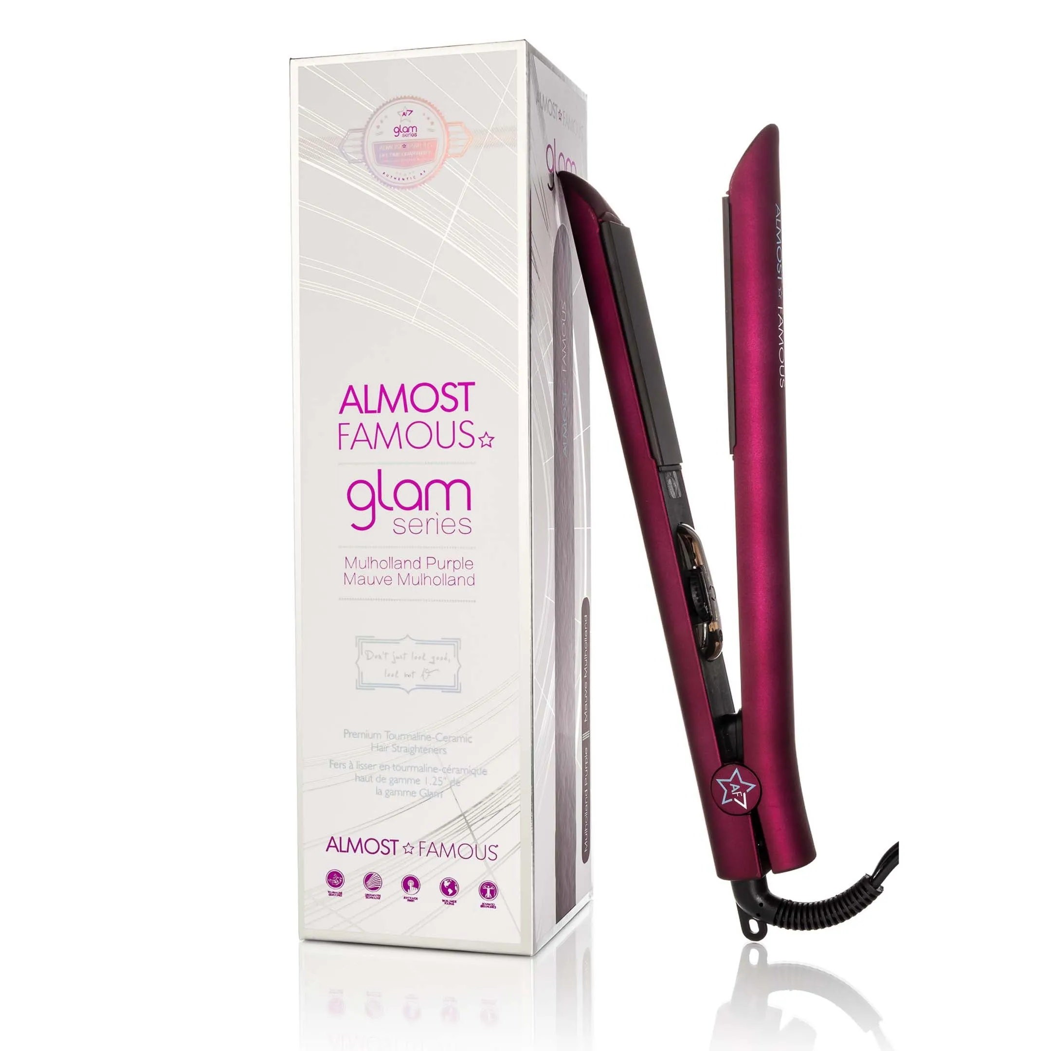 Glam Series 1.25" Flat Iron with Luxe Gem Infused Plates