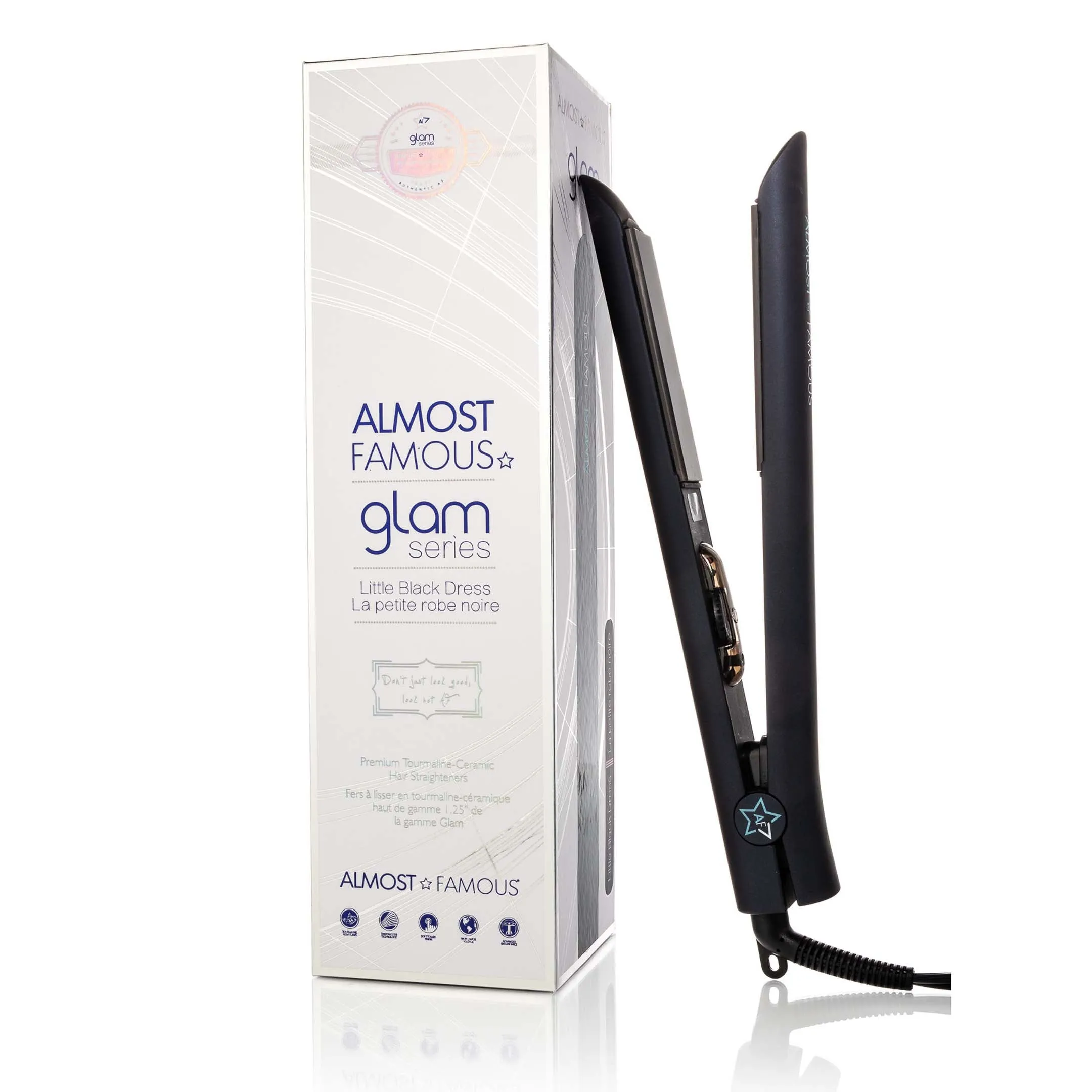 Glam Series 1.25" Flat Iron with Luxe Gem Infused Plates