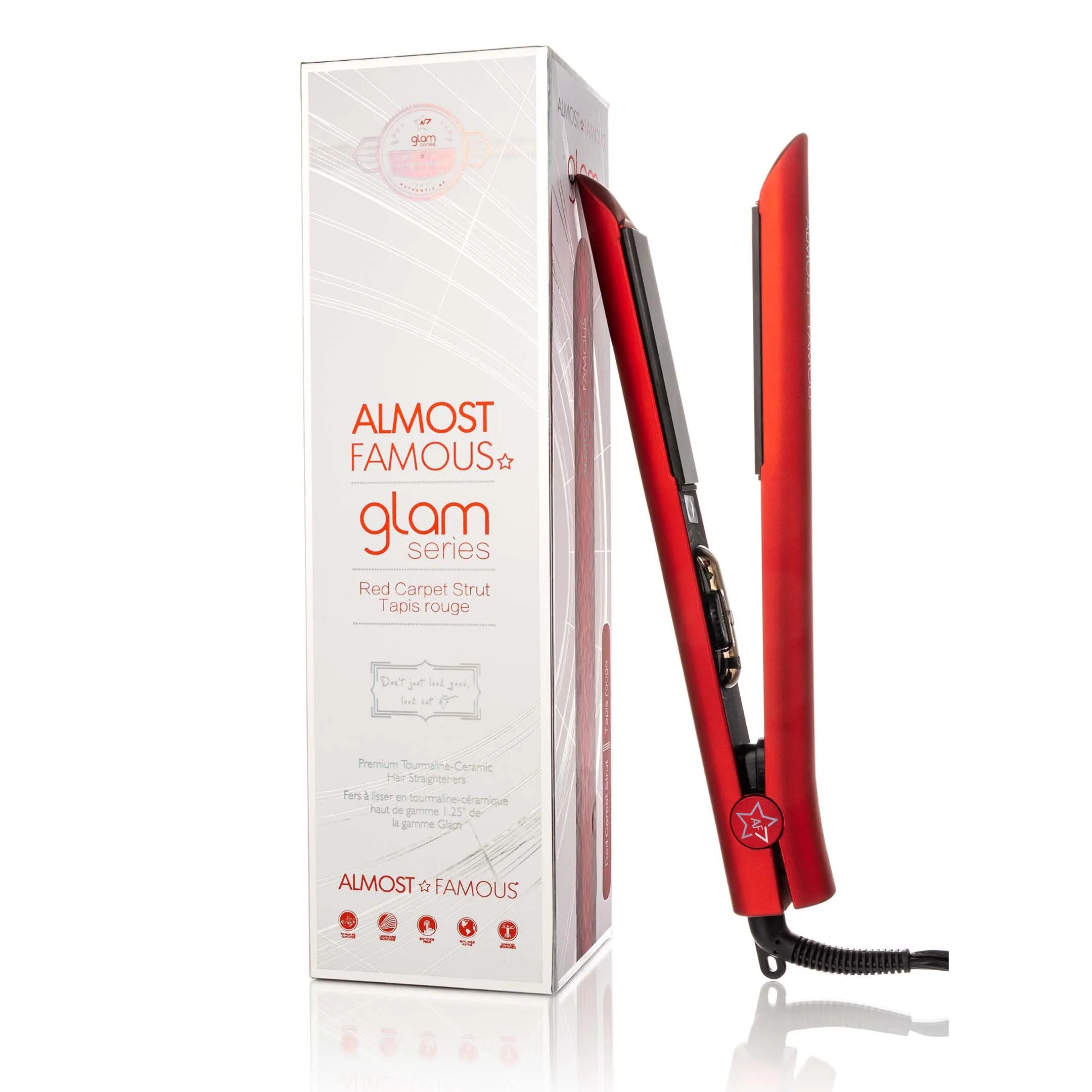 Glam Series 1.25" Flat Iron with Luxe Gem Infused Plates