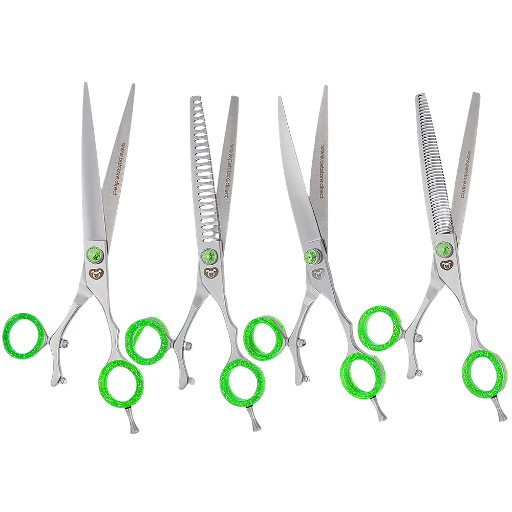 Green Swivel Shear Set by PetStore.Direct