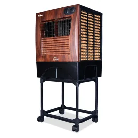 HAVAI KJR Ebony Air Cooler | Wooden Finish | 12-Foot Air Throw | 200 Sq. Ft. Coverage | 35-Litre Tank with Ice Chamber | 3-Sided Honeycomb | Trolley Included | 3-Speed Control | 1-Year Warranty