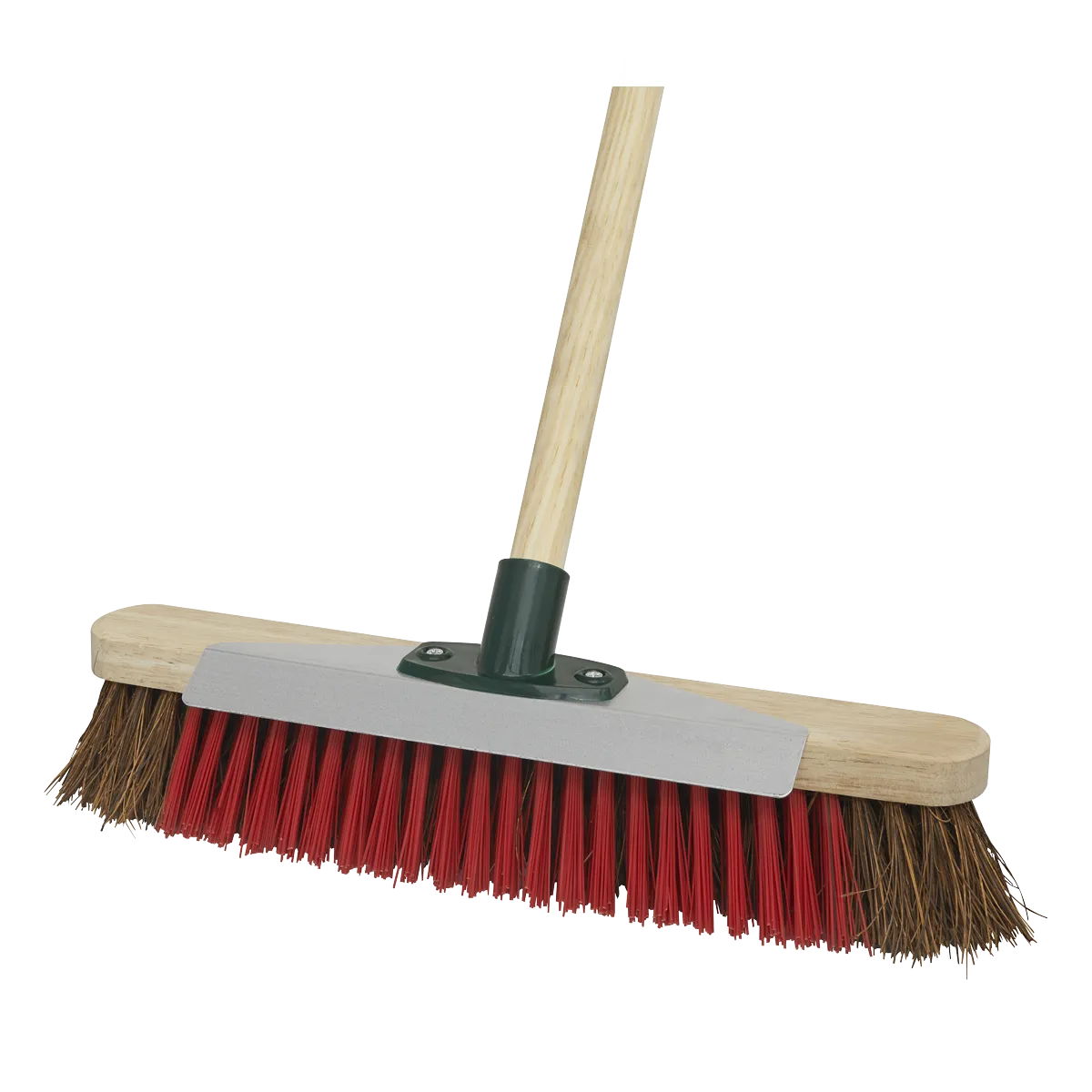 Heavy-Duty Broom with Scraper 16"(405mm) Stiff/Hard Bristle