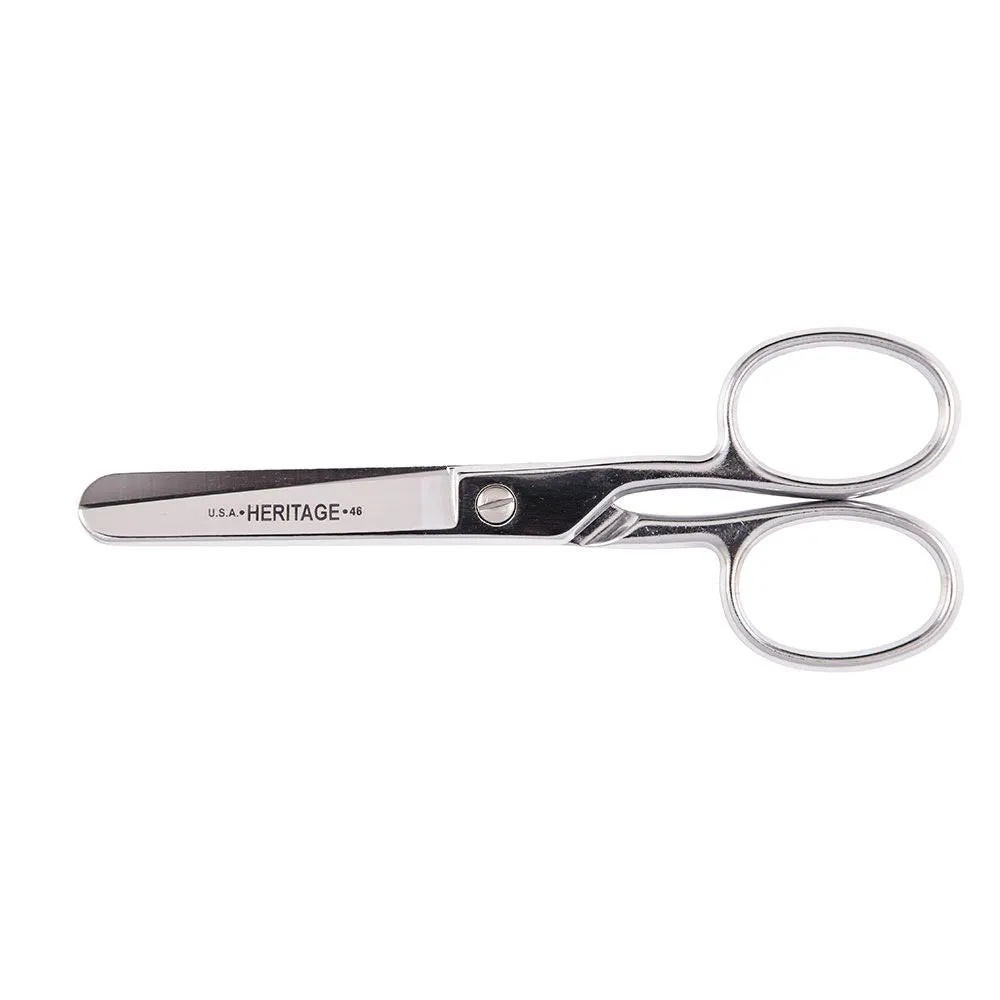 Heritage Cutlery 46F 6'' Safety Scissors w/ Large Ring / Fully Rounded Tips