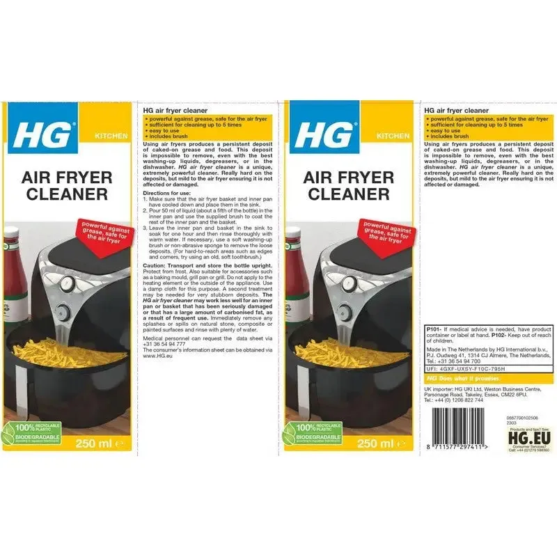 HG Kitchen - Air Fryer Cleaner 250ml (Brush Included)