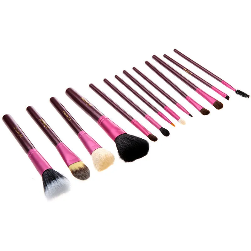 High Quality Newest Pro 13 PCS Powder Blush Makeup Brush Cosmetic Brushes Set Kit   Cup Holder Case