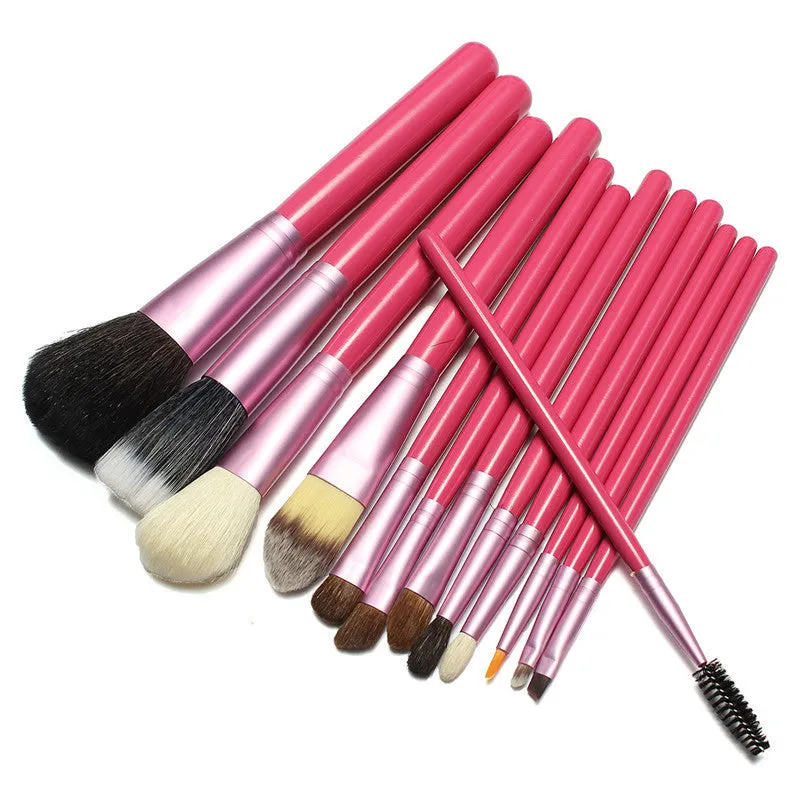 High Quality Newest Pro 13 PCS Powder Blush Makeup Brush Cosmetic Brushes Set Kit   Cup Holder Case