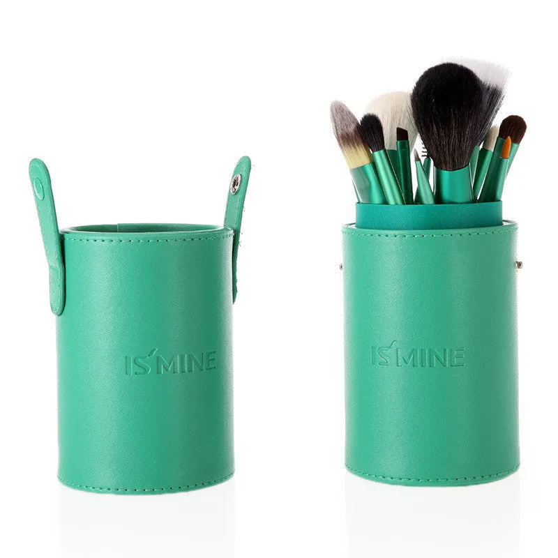 High Quality Newest Pro 13 PCS Powder Blush Makeup Brush Cosmetic Brushes Set Kit   Cup Holder Case