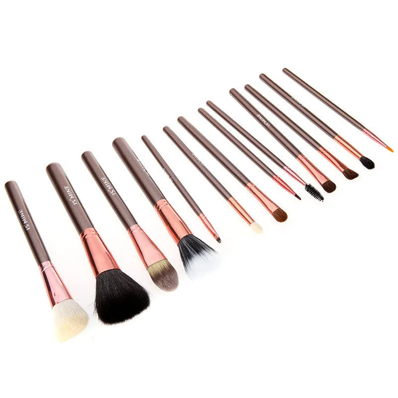 High Quality Newest Pro 13 PCS Powder Blush Makeup Brush Cosmetic Brushes Set Kit   Cup Holder Case