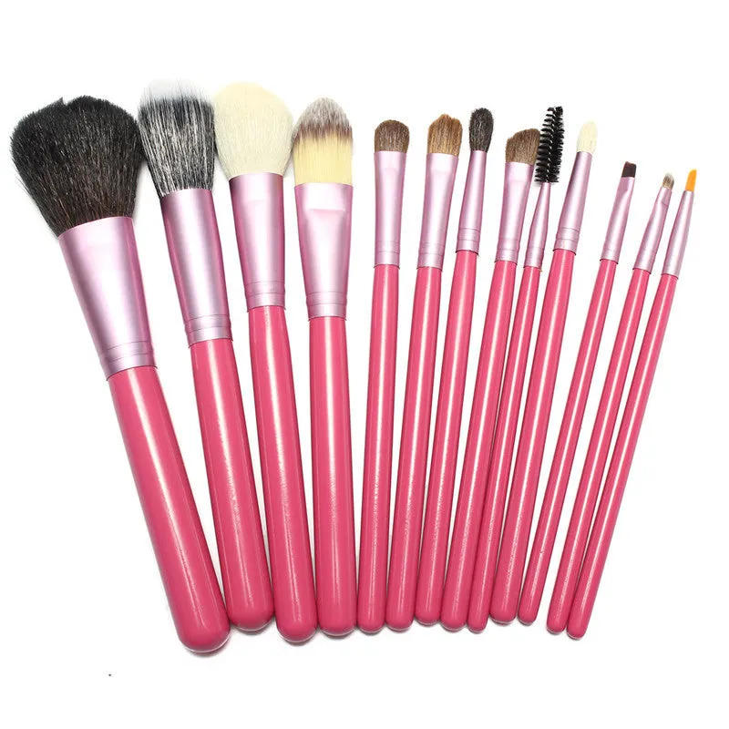 High Quality Newest Pro 13 PCS Powder Blush Makeup Brush Cosmetic Brushes Set Kit   Cup Holder Case