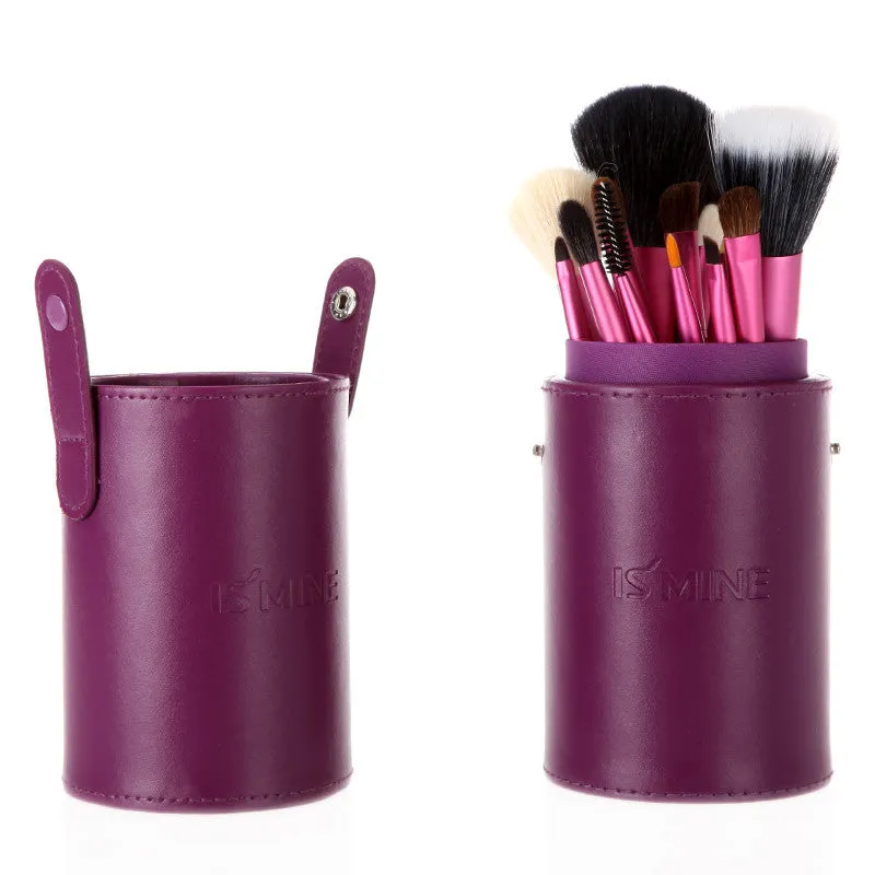 High Quality Newest Pro 13 PCS Powder Blush Makeup Brush Cosmetic Brushes Set Kit   Cup Holder Case