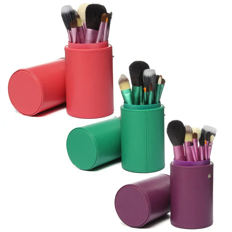 High Quality Newest Pro 13 PCS Powder Blush Makeup Brush Cosmetic Brushes Set Kit   Cup Holder Case