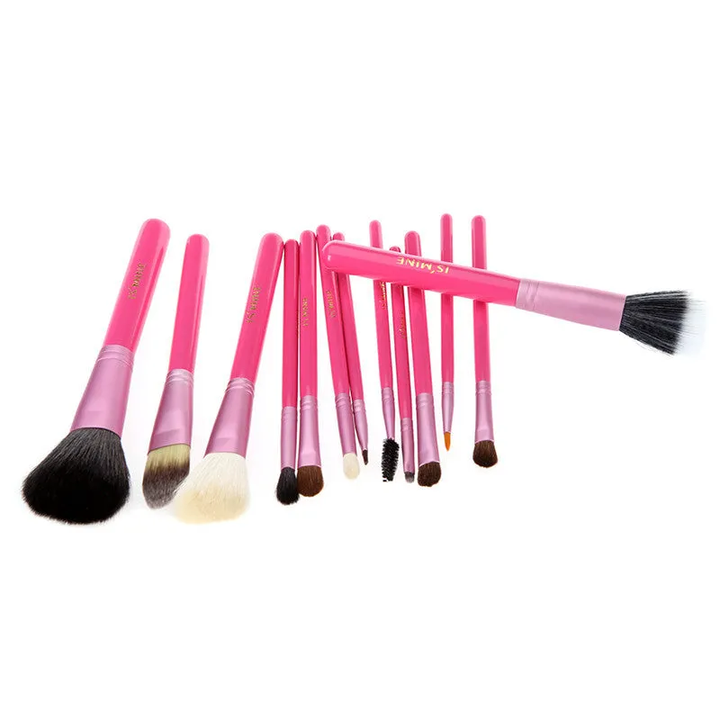 High Quality Newest Pro 13 PCS Powder Blush Makeup Brush Cosmetic Brushes Set Kit   Cup Holder Case