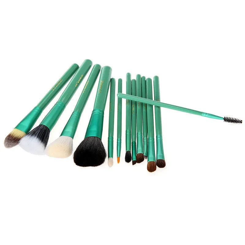 High Quality Newest Pro 13 PCS Powder Blush Makeup Brush Cosmetic Brushes Set Kit   Cup Holder Case