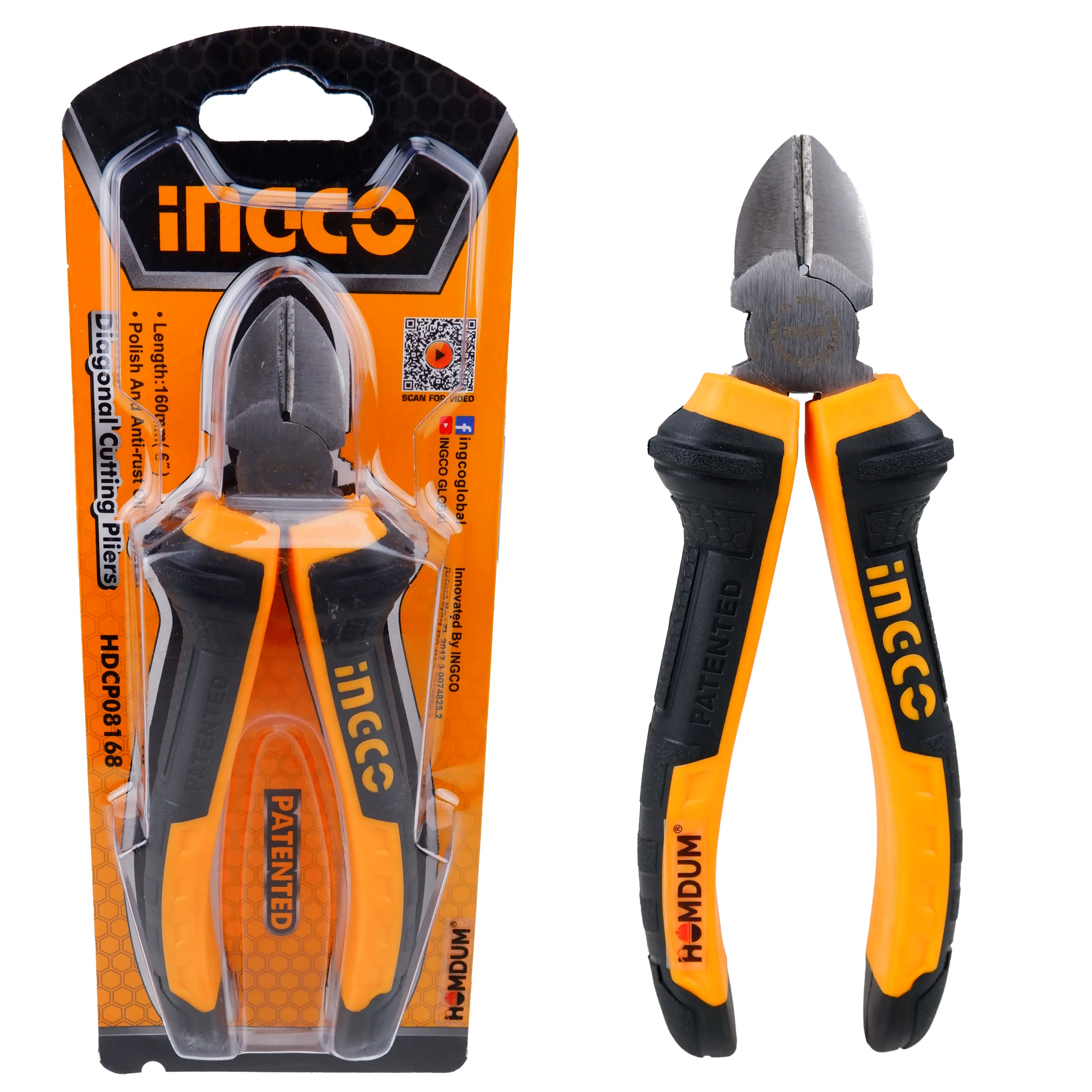 Homdum 6inch Diagonal cutting plier HDCP08168 INGCO nipper Wire Stripping side cutter size 150mm