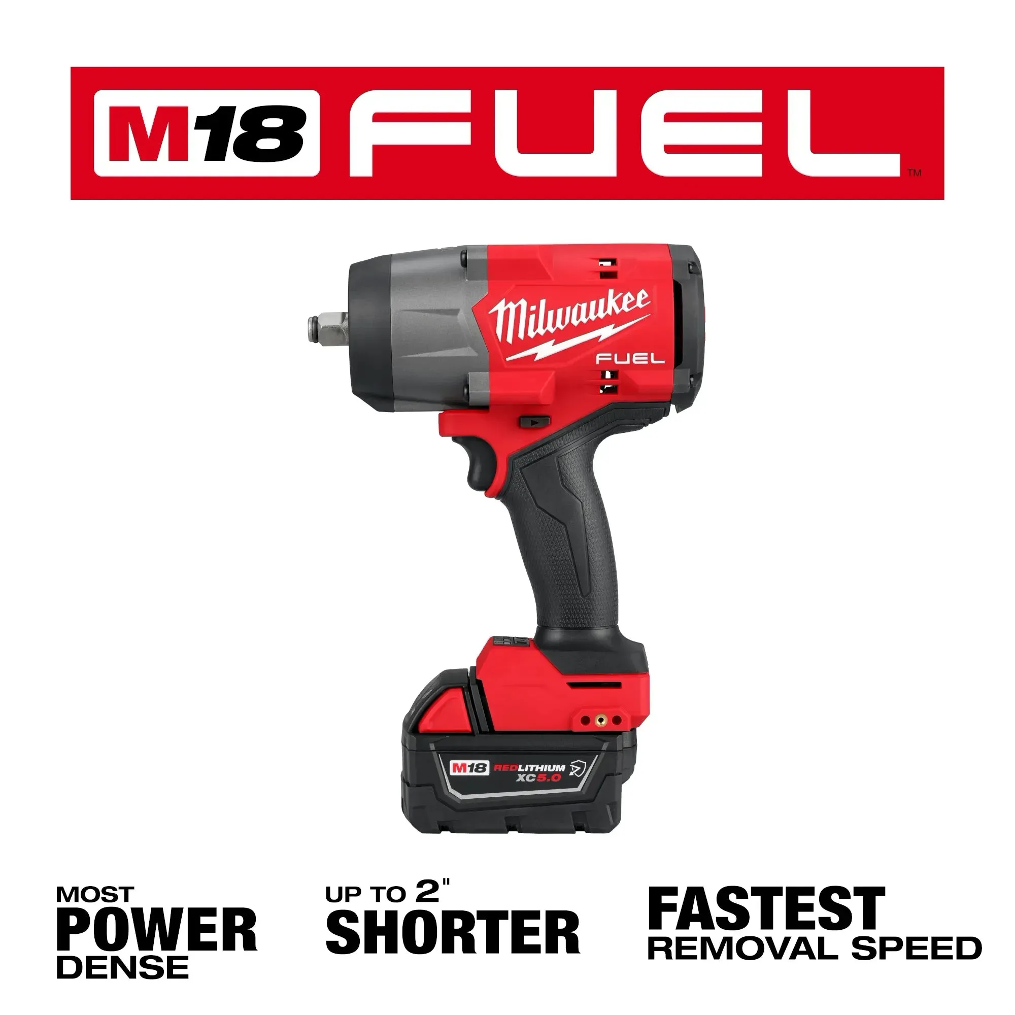 Impact Wrench - Milwaukee M18 FUEL™ 1/2 in High Torque Impact wrench w/ Friction Ring Kit, 2967-22