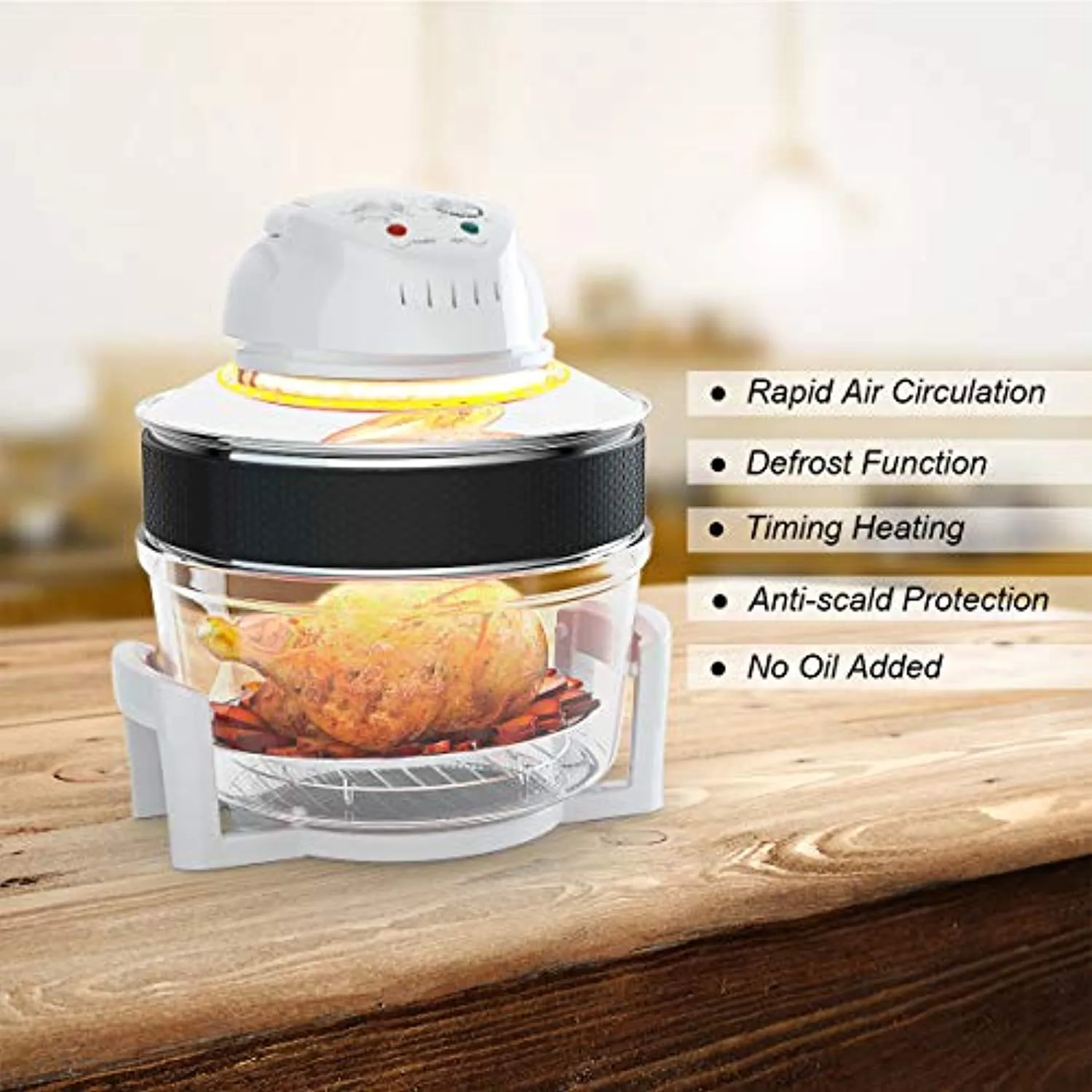 Infrared Halogen Convection Oven with Stainless Steel Extender Ring