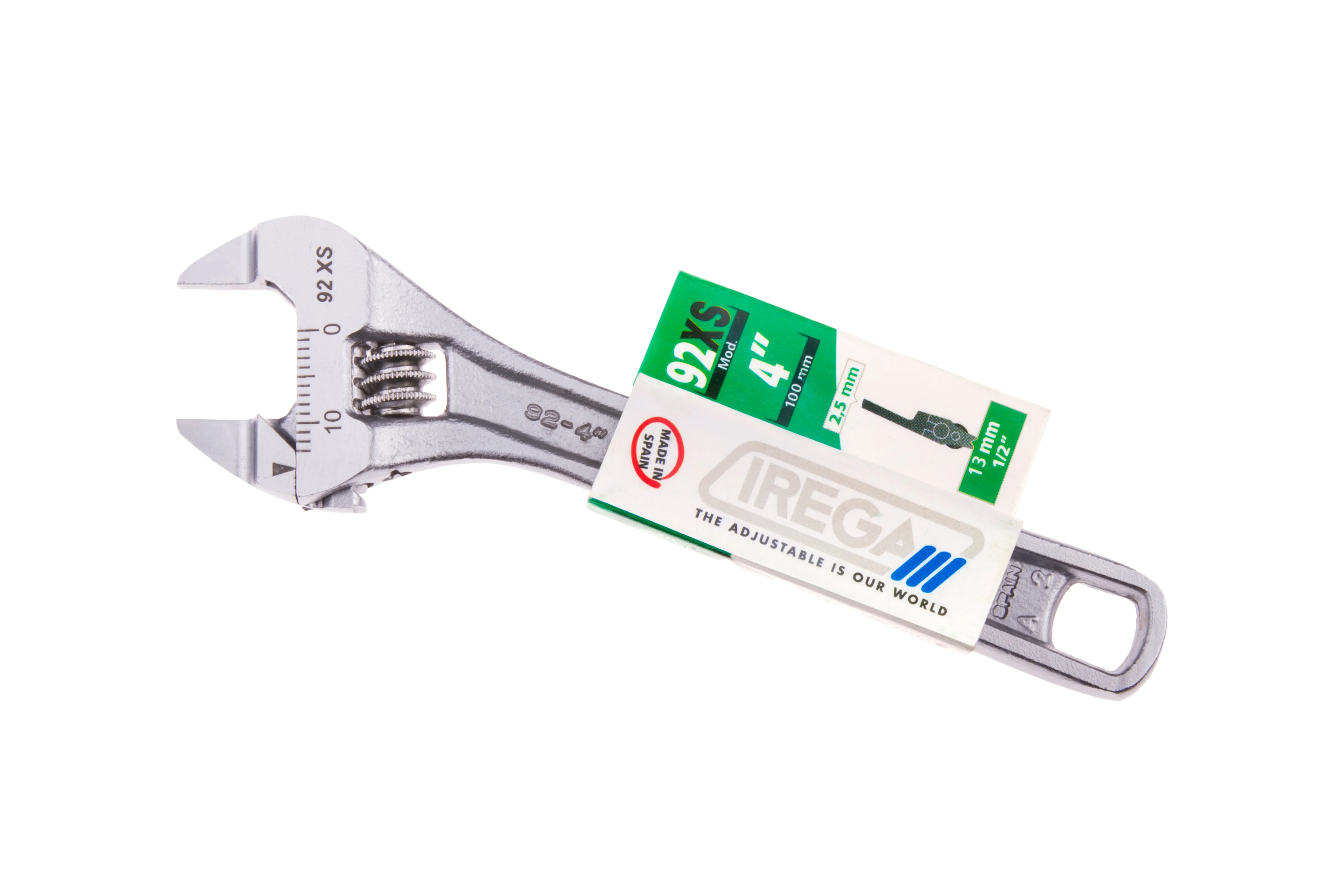 Irega 92XS4 Xtra Slim Adjustable Wrench 4" - Thinner Jaws for greater access in tight areas