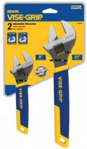 Irwin 2078700 Adjustable Wrench Set, ProTouch Grip Handle :CD 1: QUANTITY: 1