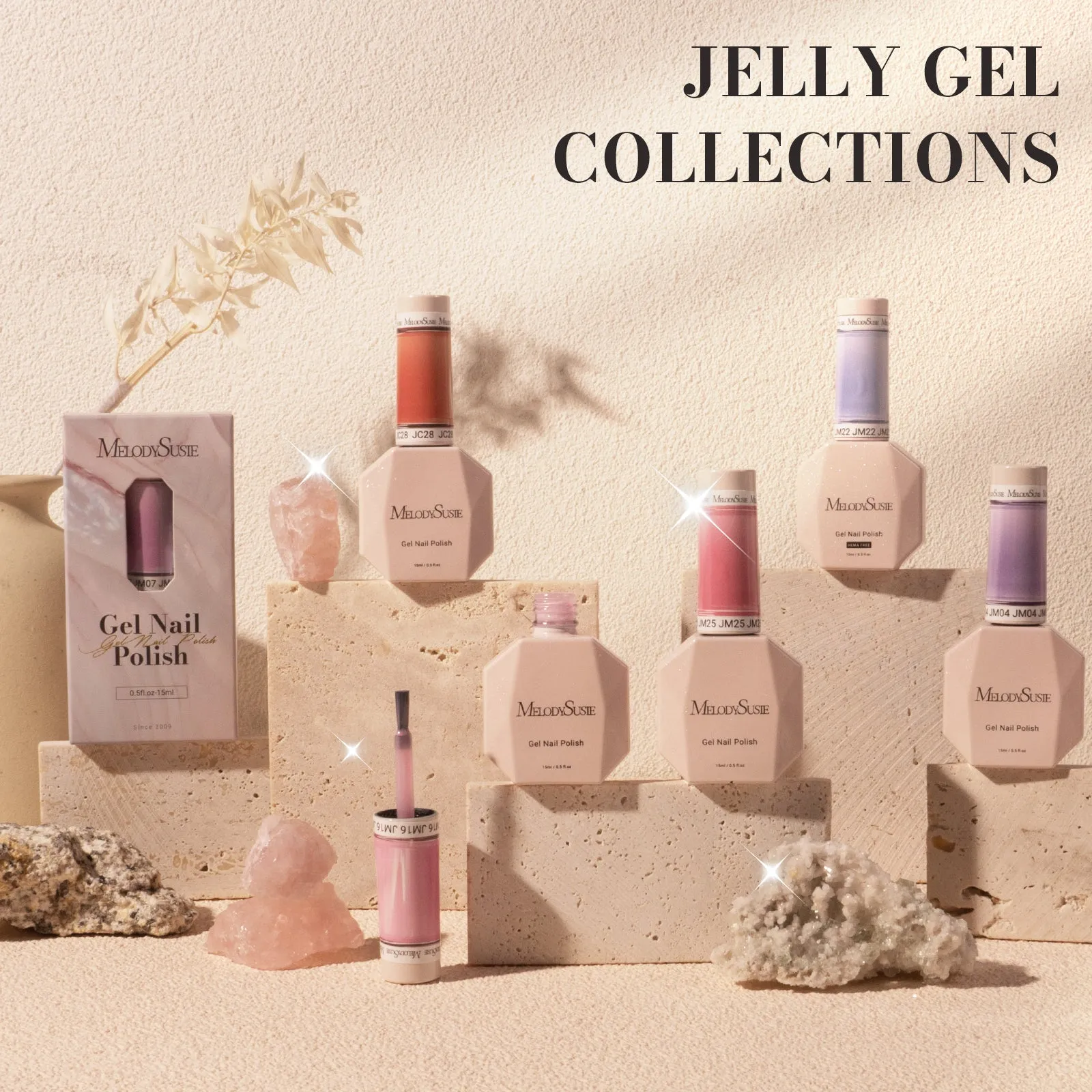 Jeweliver Jelly Gel Nail Polish 0.5 fl oz/15ml - Berry Pink JM16