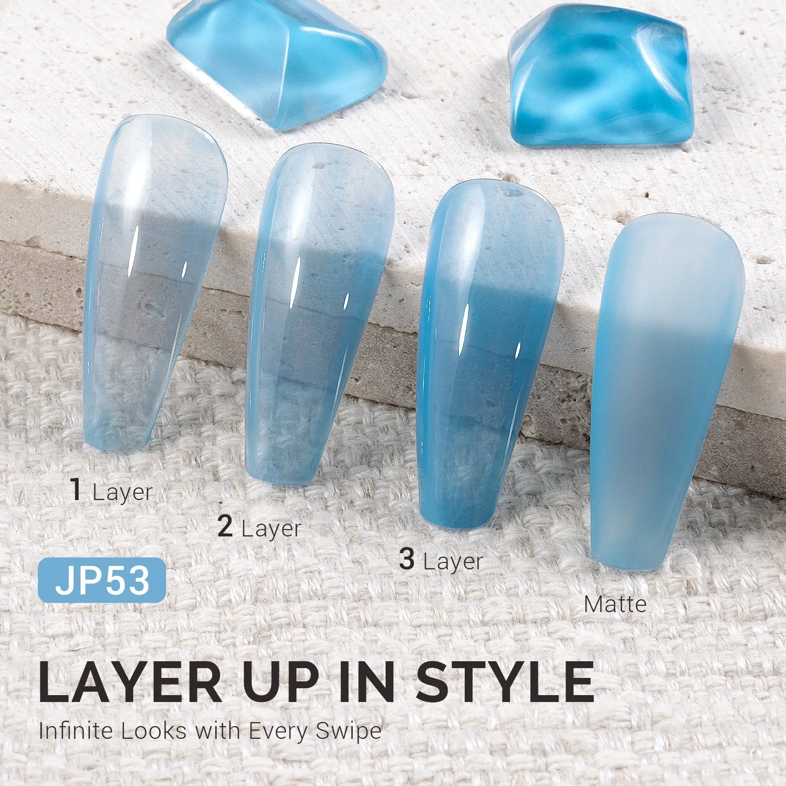 Jeweliver Jelly Gel Polish 15ml - Blue Topaz - JP53