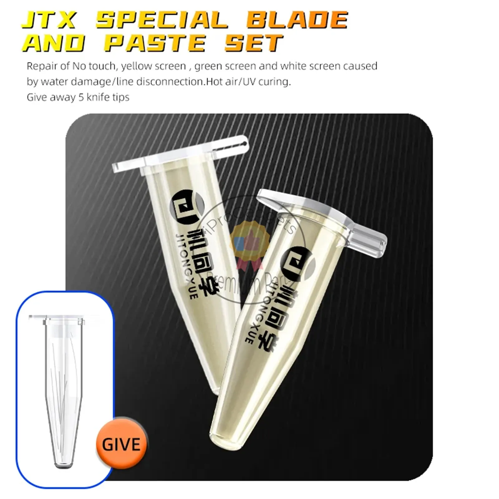 JTX Nano Conductive Silver Paste Repair Patching Blade Set for iPhone Screen Water Ingress Cause Yellow/Green Circuit Tool