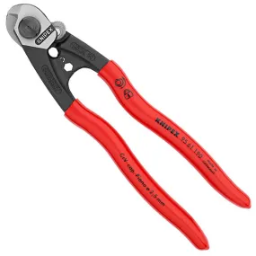 Knipex 95 61 190 Wire Rope Cutter (Wire Rope Shears) with Crimping Dies