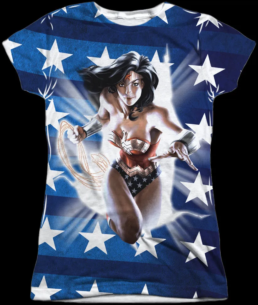 Ladies Wonder Woman Stars Shirt