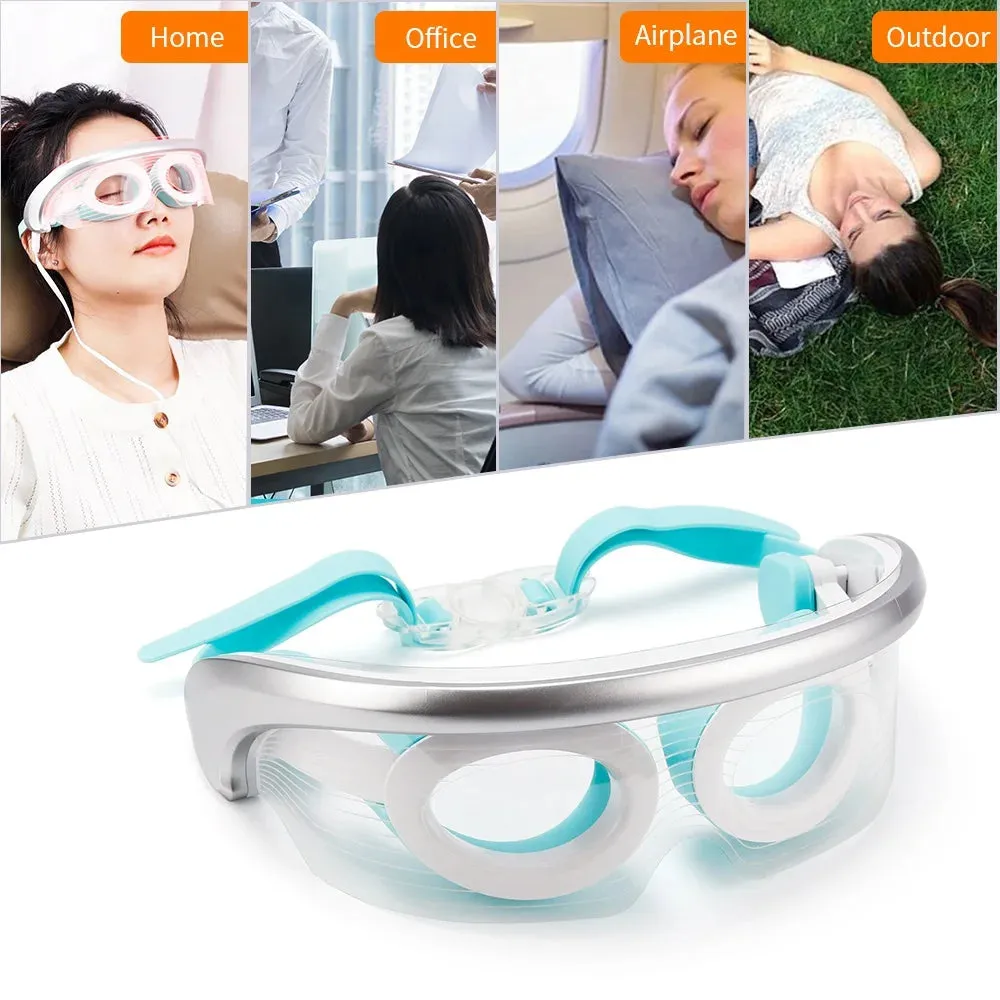 LED light therapy eye massager vibrating hot compress eye massage eye protection device relieves eye fatigue beauty eye mask