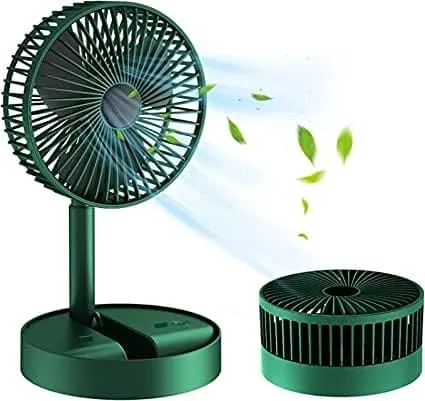 Low Noise, Rechargeable Foldable Telescopic Table Fan with 3 Speeds Control