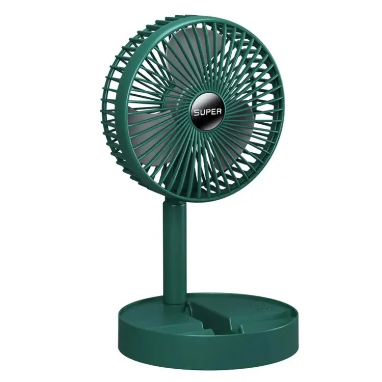 Low Noise, Rechargeable Foldable Telescopic Table Fan with 3 Speeds Control