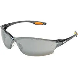 LW217 MCR Safety Law LW2 Series Safety Glasses, Silver Mirror Lens