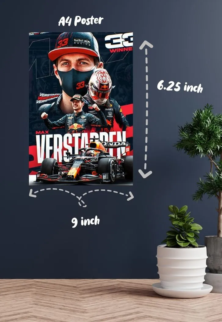 Max Verstappen Red Bull Collage Poster