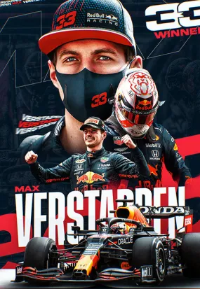 Max Verstappen Red Bull Collage Poster