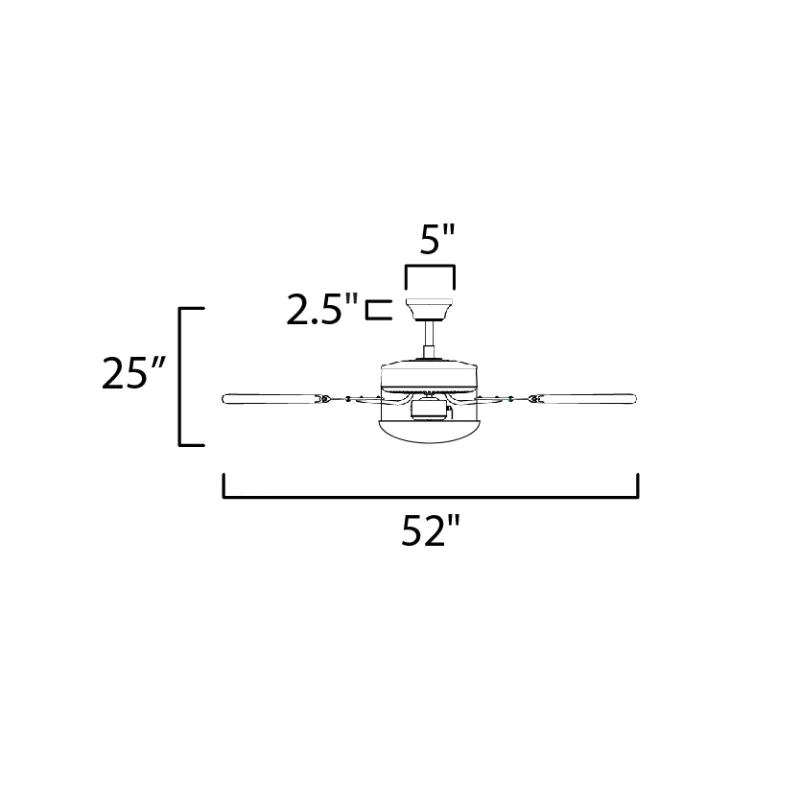 Maxim 89909 Trio 52" Ceiling Fan with LED Light