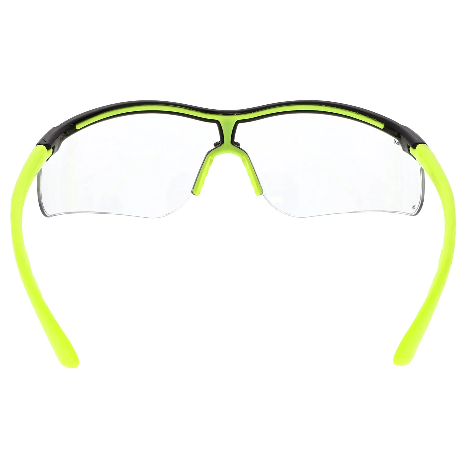 MCR Safety Klondike KD7 Safety Glasses - Black/Lime Frame - Clear MAX36 Anti-Fog Lens - KD720DC