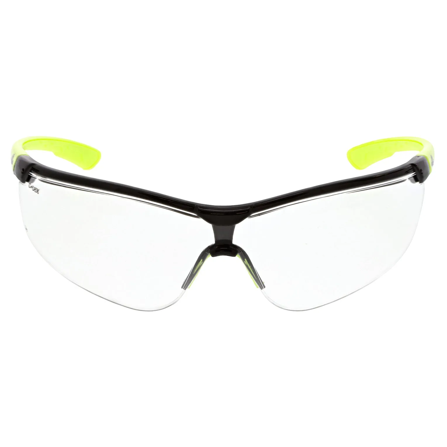 MCR Safety Klondike KD7 Safety Glasses - Black/Lime Frame - Clear MAX36 Anti-Fog Lens - KD720DC