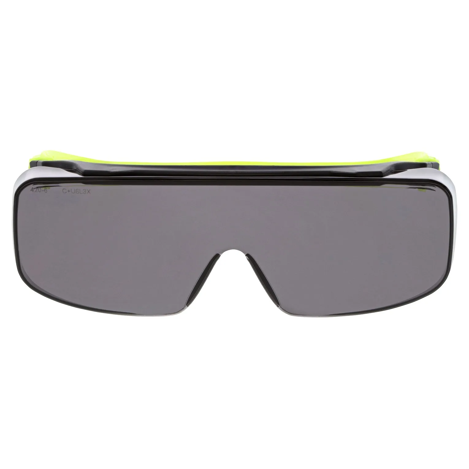 MCR Safety Klondike OTG Safety Glasses - Black/Lime Frame - Gray MAX6 Anti-Fog Lens - OG222PF420