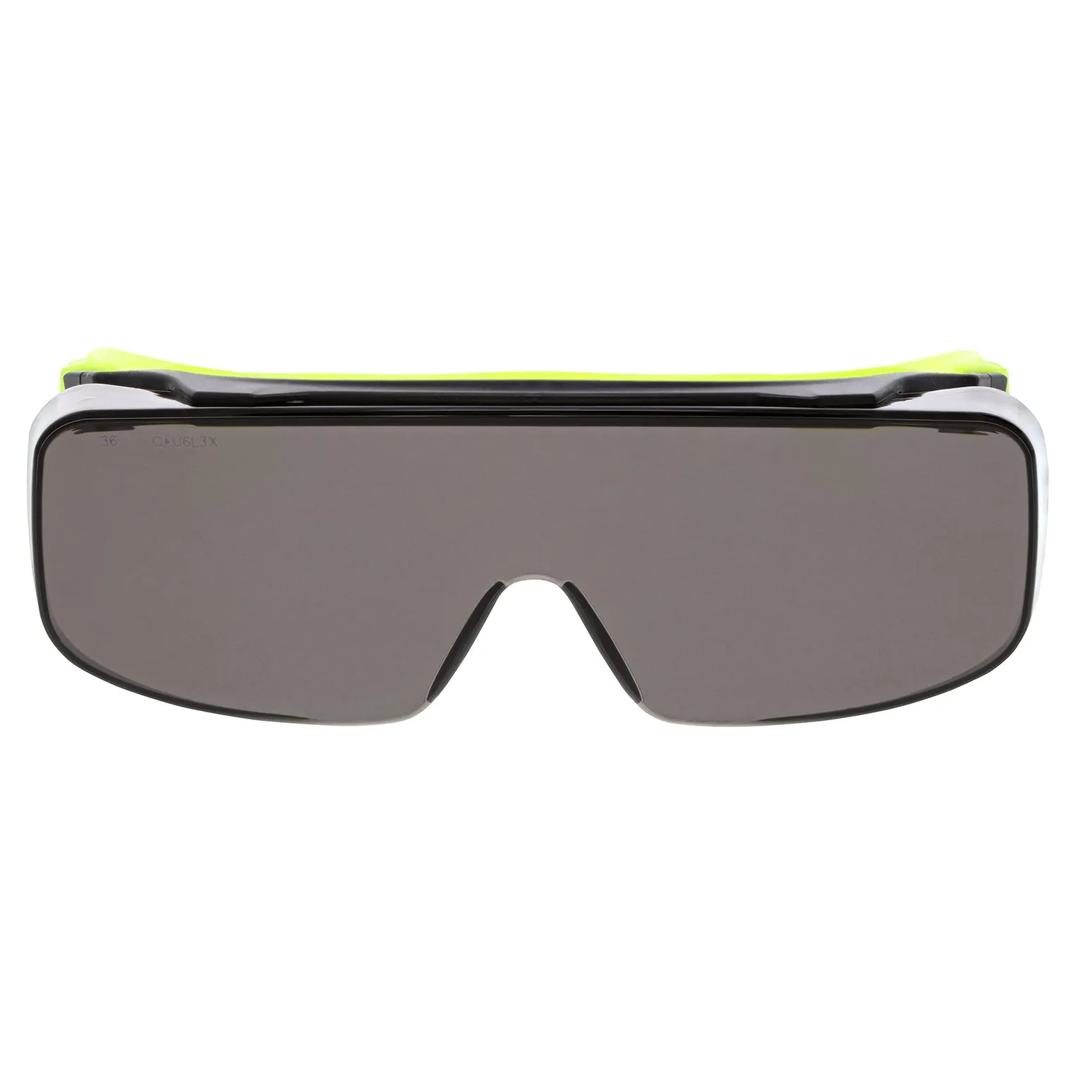 MCR Safety Klondike OTG Safety Glasses - Black/Yellow Frame - Gray MAX36 Anti-Fog Lens - OG222DC