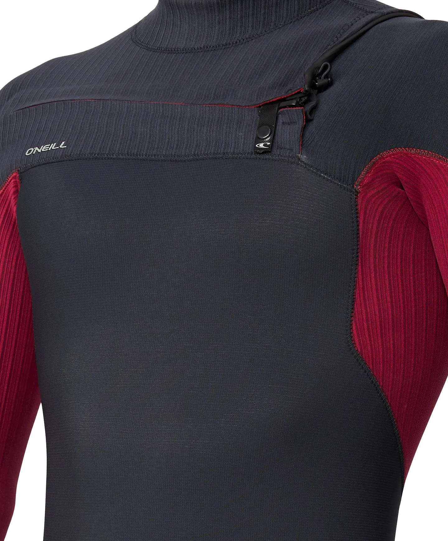 Men's HyperFire 3/2mm Steamer Chest Zip Wetsuit - Dark Red