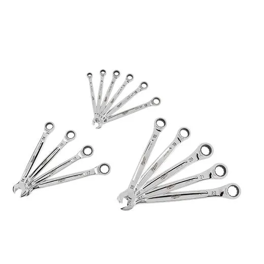 Milwaukee Metric Ratcheting Combination Wrench Set 15Pc