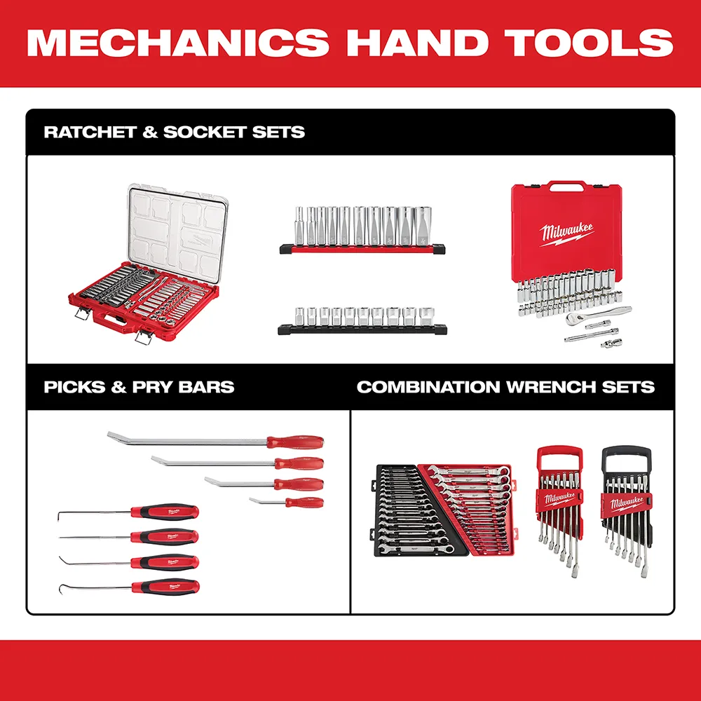 Milwaukee Metric Ratcheting Combination Wrench Set 15Pc