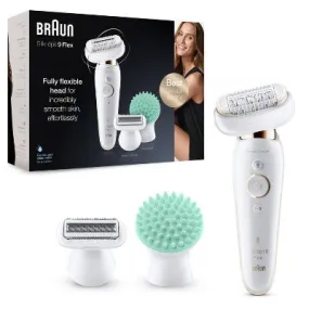 New - Braun Silk-epil 9-020 Flex Women's Cordless 3-in-1 Wet & Dry Epilator   5 Extra Accessories