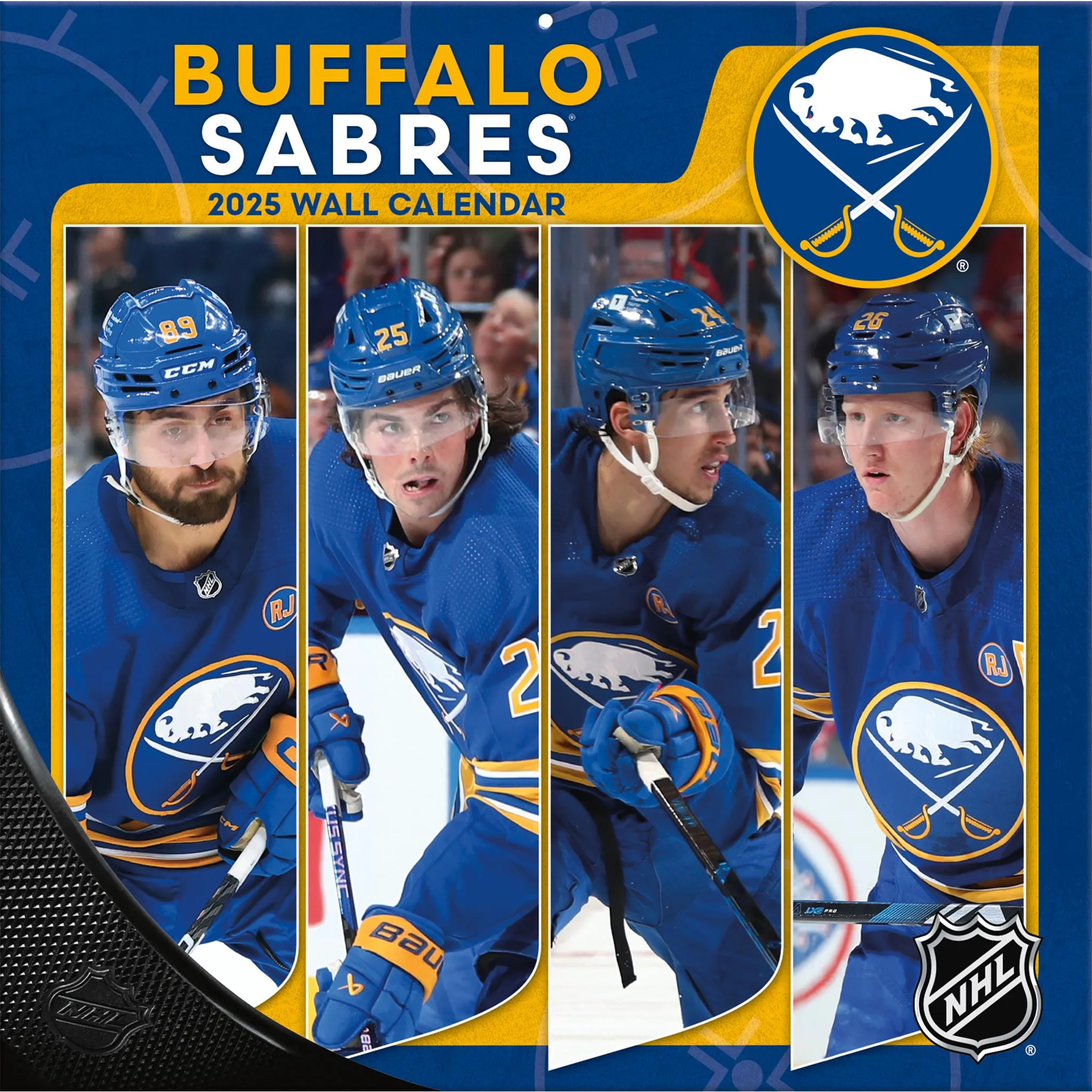 NHL Buffalo Sabres Wall 2025 Calendar