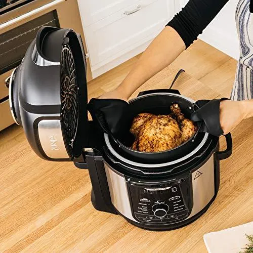 Ninja FD401 Foodi 8-Quart 9-in-1 Deluxe XL Pressure Cooker, Broil, Dehydrate, Slow Cook, Air Fryer, and More, with a Stainless Finish