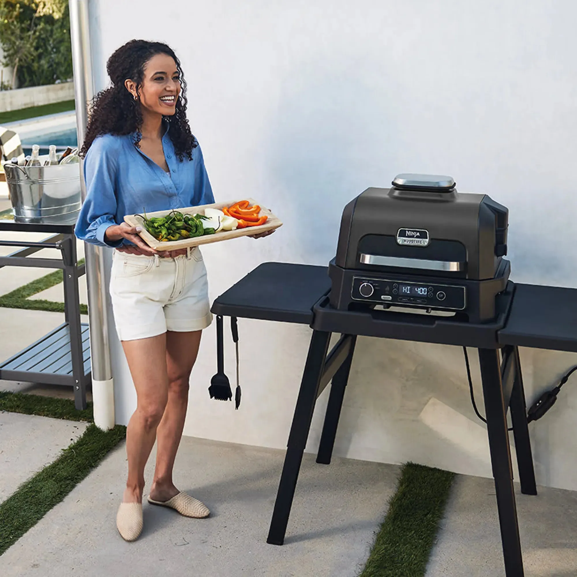 Ninja Woodfire Pro XL Outdoor Electric BBQ Grill & Smoker