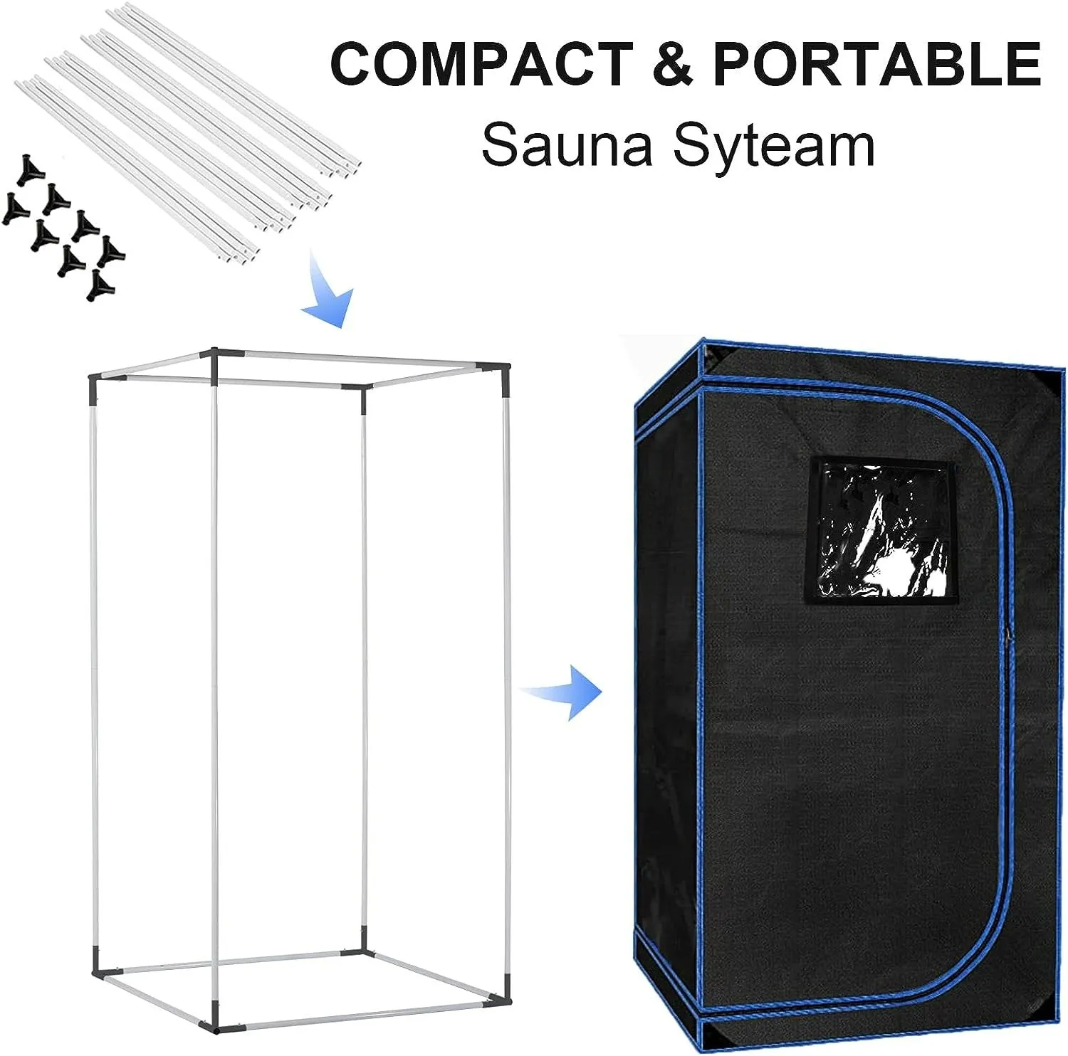 Portable Sauna Steamer - Full Body Bigger Size Tent For Sauna One Personal Home Spa